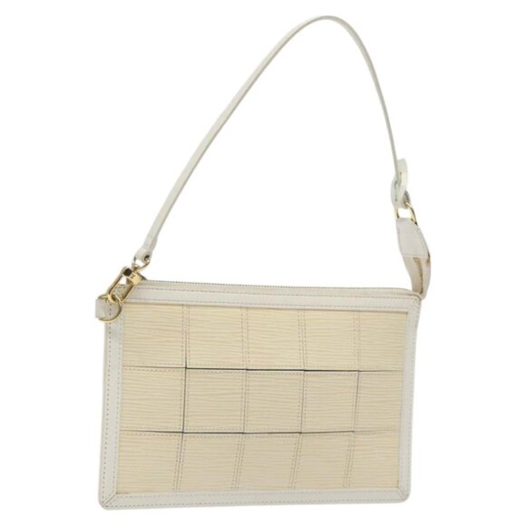 LOUIS VUITTON Epi Stretch Delmonico Pouch Cream M54603 LV Auth 123285 - Picture 1 of 15